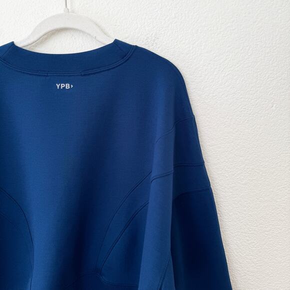 [Abercrombie & Fitch] YPB Blue neoKnit Cropped Crew Neck Sweatshirt Size Large L - Picture 10 of 12